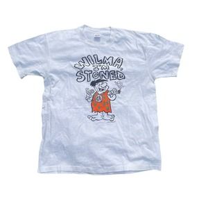 Vtg 90’s Fred Flintstone "Wilma‎ I'm STONED" T shirt Size XL Single Stitch USA